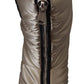 Silver Platino Mid Calf Designer Boots