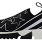 Star-Studded Sorrento Sneakers in White & Black