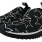 Star-Studded Sorrento Sneakers in White & Black