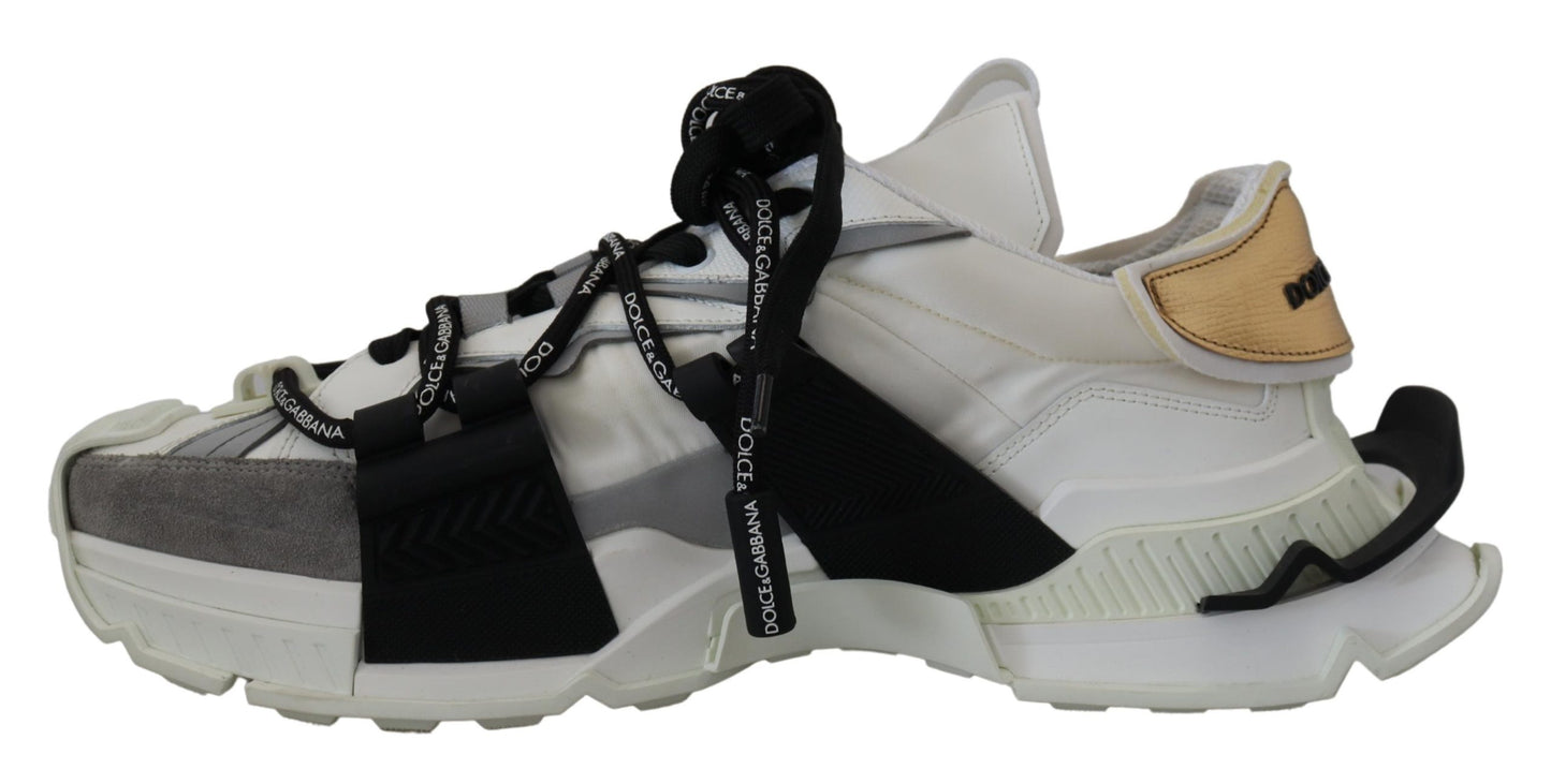 Elegance Meets Edge: Black & White Leather Sneakers
