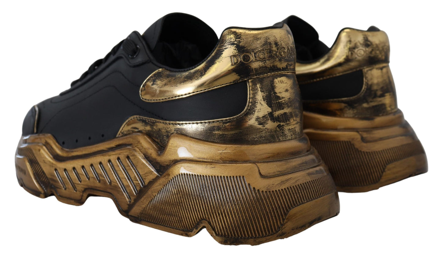 Daymaster Casual Sneakers in Black and Gold