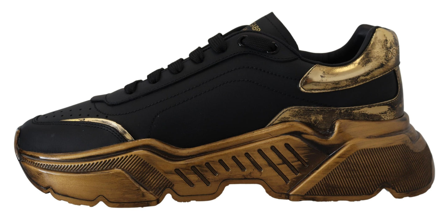 Daymaster Casual Sneakers in Black and Gold