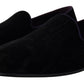 Elegant Velvet Slipper Loafers in Purple