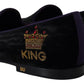 Elegant Velvet Slipper Loafers in Purple