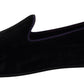 Elegant Velvet Slipper Loafers in Purple