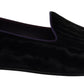 Elegant Velvet Slipper Loafers in Purple