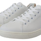 Elegant White Low-top Leather Sneakers