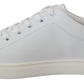 Elegant White Low-top Leather Sneakers