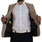 Elegant Beige Single Breasted Blazer