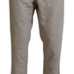 Chic Mid Waist Straight Pants in Light Brown