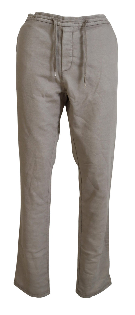 Chic Mid Waist Straight Pants in Light Brown