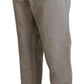 Chic Mid Waist Straight Pants in Light Brown