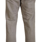 Chic Mid Waist Straight Pants in Light Brown