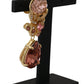Exquisite Gold-Toned Crystal Brooch