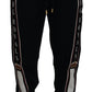 Sleek Black Cotton Jogger Pants Luxury Collection