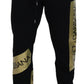 Elegant Black Cotton Jogger Pants