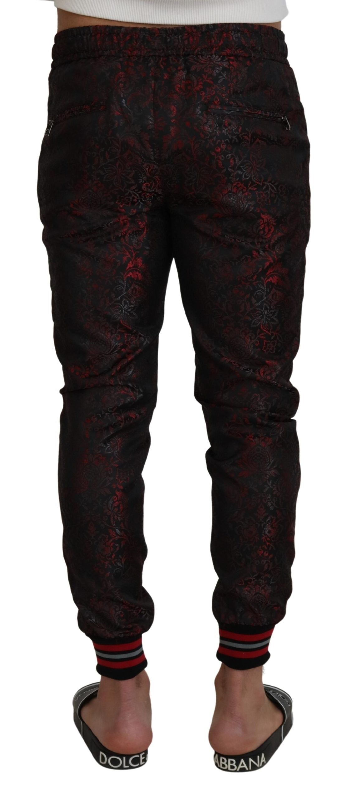 Elegant Red Jogger Pants for Men