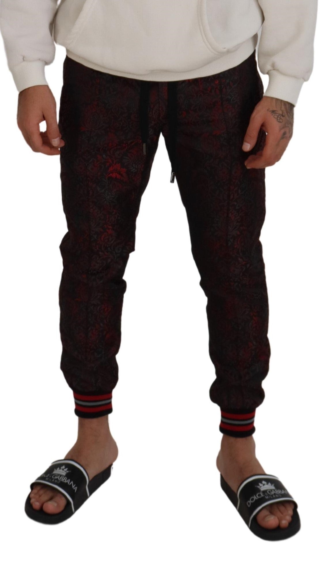 Elegant Red Jogger Pants for Men