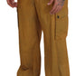 Brown Linen Drawstring Cargo Pants