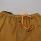 Brown Linen Drawstring Cargo Pants