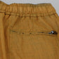 Brown Linen Drawstring Cargo Pants