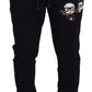 Elegant Black Cotton Jogger Pants