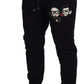 Elegant Black Cotton Jogger Pants