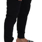 Elegant Black Cotton Jogger Pants