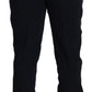 Elegant Black Jogger Pants with Logo Detail