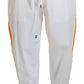 Elegant White Cotton Jogger Pants
