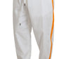 Elegant White Cotton Jogger Pants