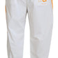 Elegant White Cotton Jogger Pants