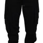 Elegant Black Cotton Jogger Pants