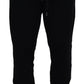 Elegant Black Cotton Jogger Pants