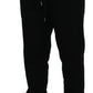 Elegant Black Cotton Jogger Pants