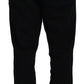 Elegant Black Cotton Jogger Pants