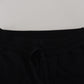 Elegant Black Cotton Jogger Pants