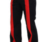 Elegant Black and Red Cotton Blend Trousers