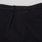 Elegant Black and Red Cotton Blend Trousers