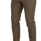 Elegant Brown Cotton Trousers