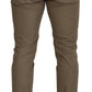 Elegant Brown Cotton Trousers