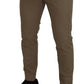 Elegant Brown Cotton Trousers