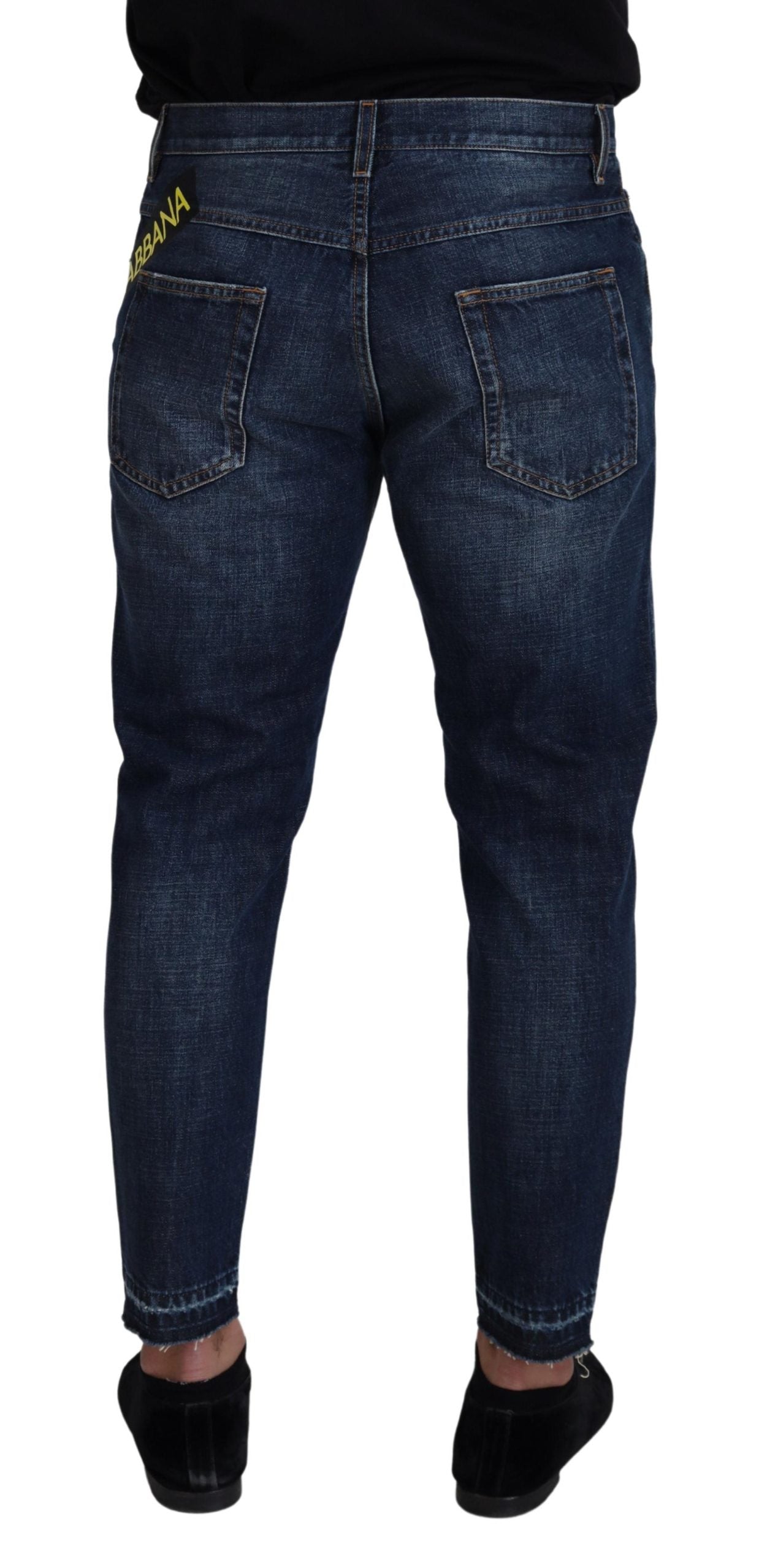 Elegant Blue Denim Pants