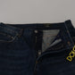 Elegant Blue Denim Pants