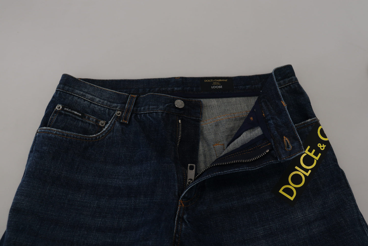 Elegant Blue Denim Pants
