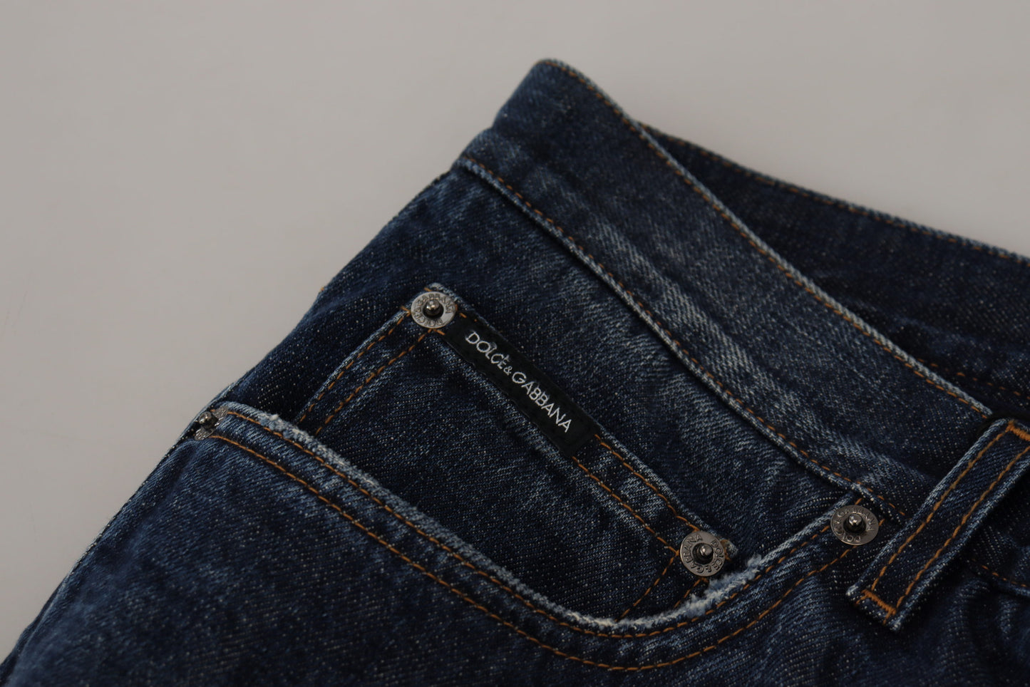 Elegant Blue Denim Pants