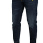 Sleek Italian Denim Pants for Sophisticated Style