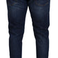 Sleek Italian Denim Pants for Sophisticated Style