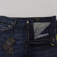 Sleek Italian Denim Pants for Sophisticated Style