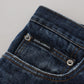 Sleek Italian Denim Pants for Sophisticated Style